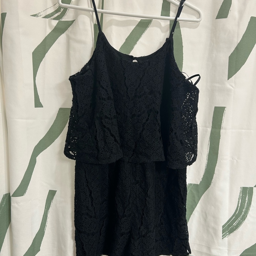 Black Lace Romper